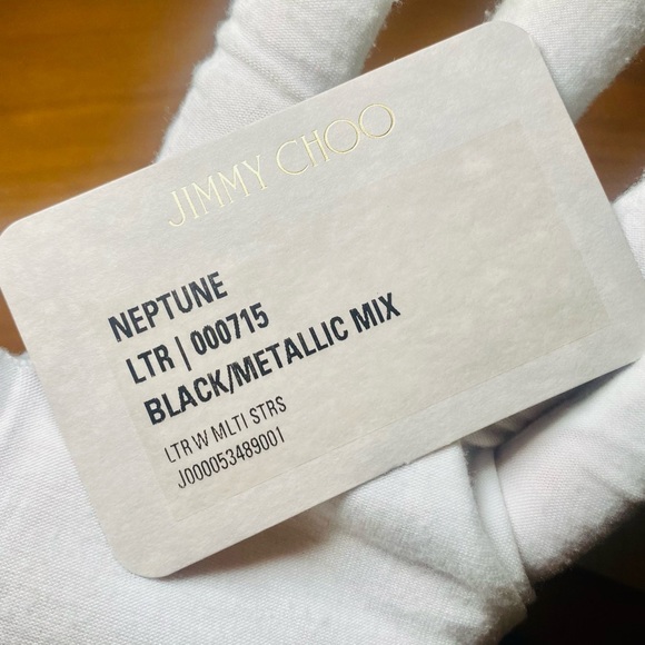 EUC Jimmy Choo Starred Studded Black Neptune Leather 6 Key Ring Case - Picture 17 of 17